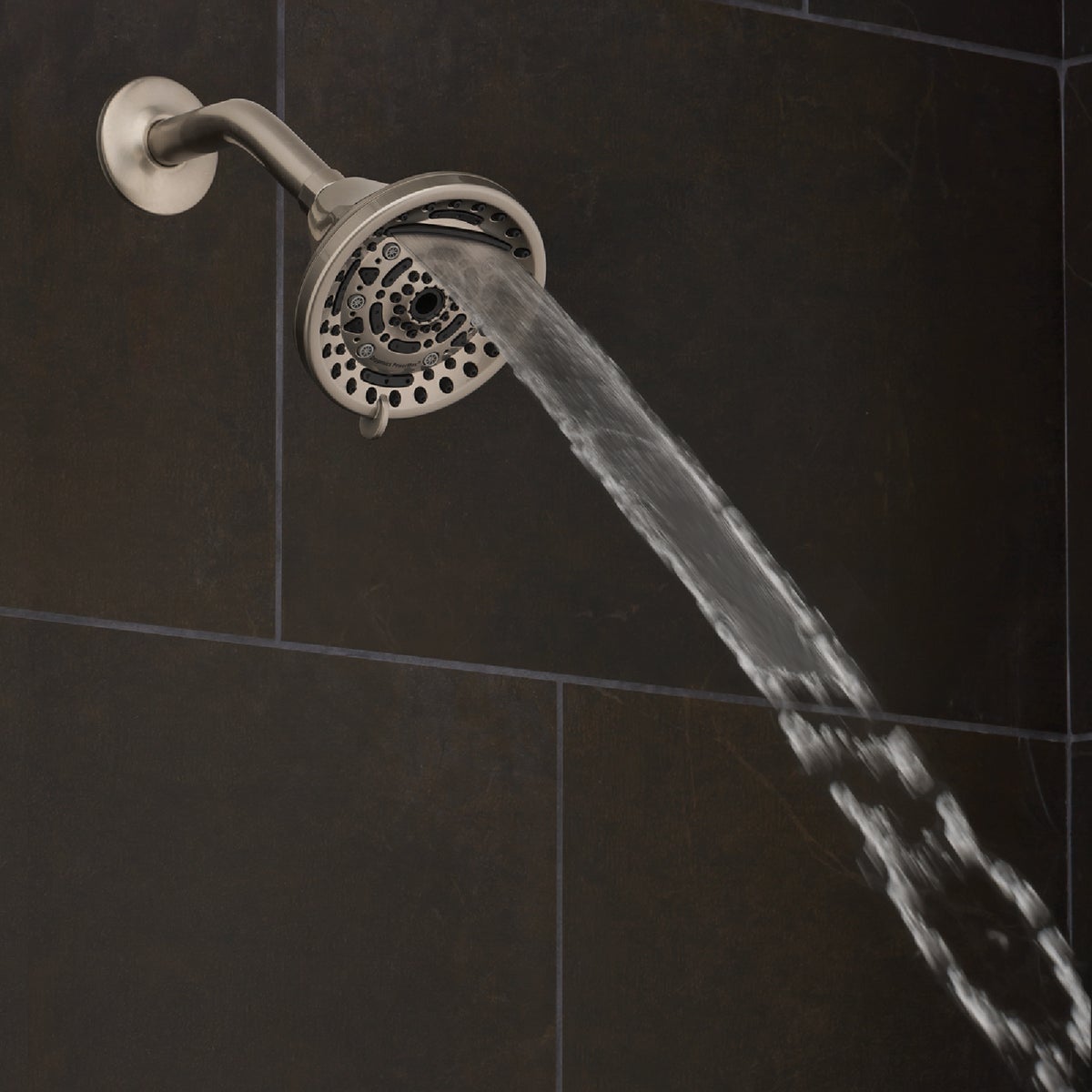 Oxygenics PowerMax 9-Spray 1.8 GPM Fixed Shower Head, Brushed Nickel Image 4