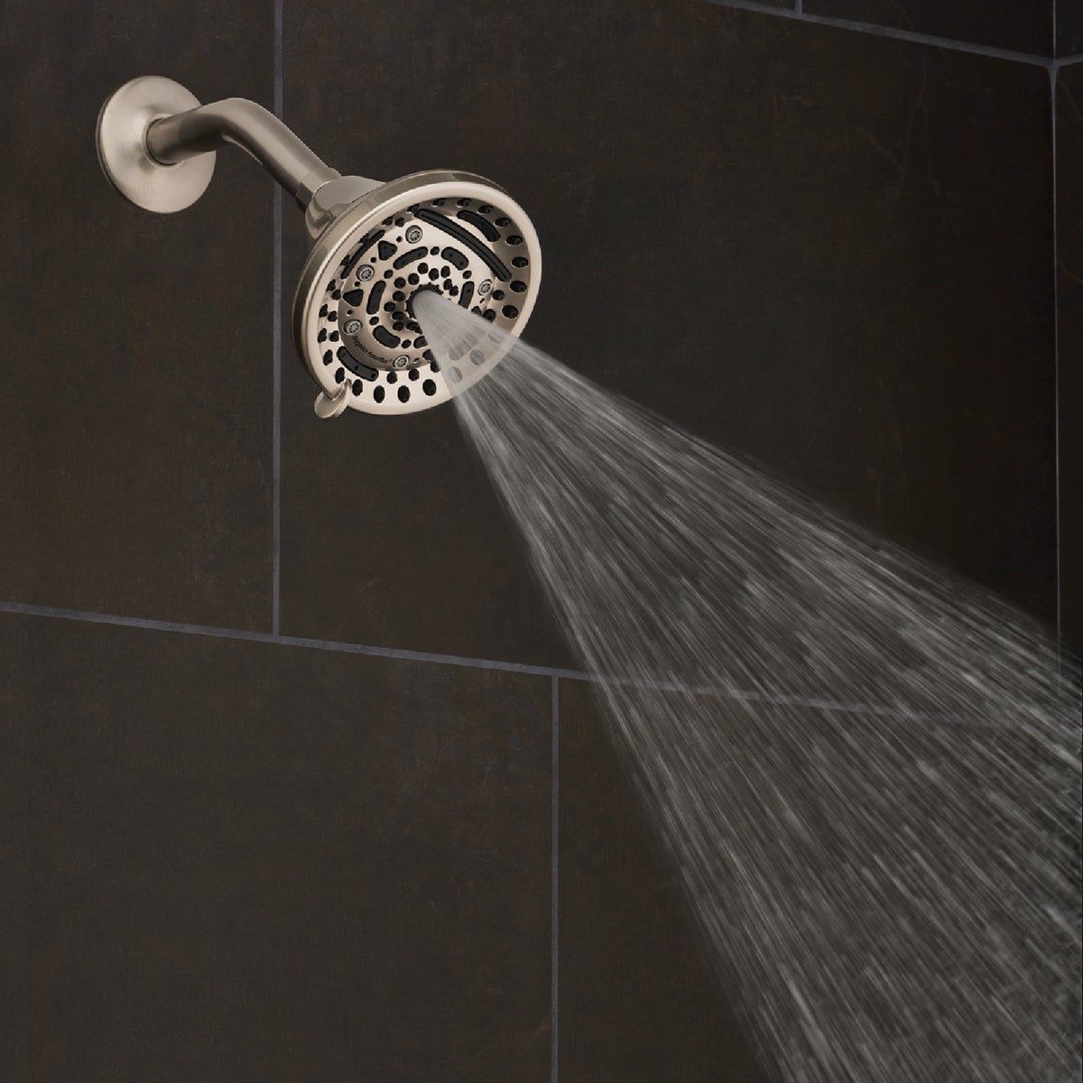 Oxygenics PowerMax 9-Spray 1.8 GPM Fixed Shower Head, Brushed Nickel Image 3