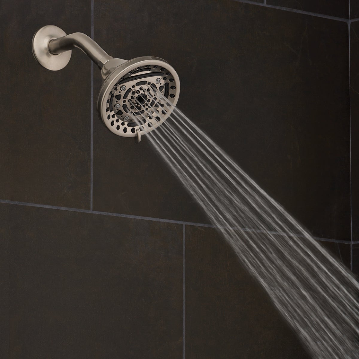 Oxygenics PowerMax 9-Spray 1.8 GPM Fixed Shower Head, Brushed Nickel Image 6