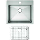 Elkay Crosstown 18 Ga. Stainless Steel 25 In. x 22 In. x 9 In. Single Bowl Dual Mount Kitchen Sink Kit Image 1