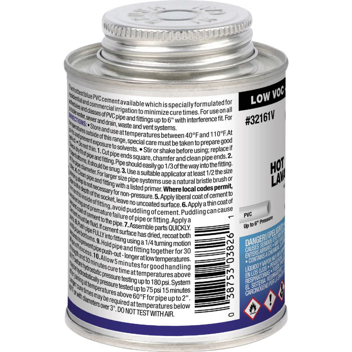 Oatey 8 Oz. Low Voc Medium Bodied Blue Lava PVC Cement Image 3