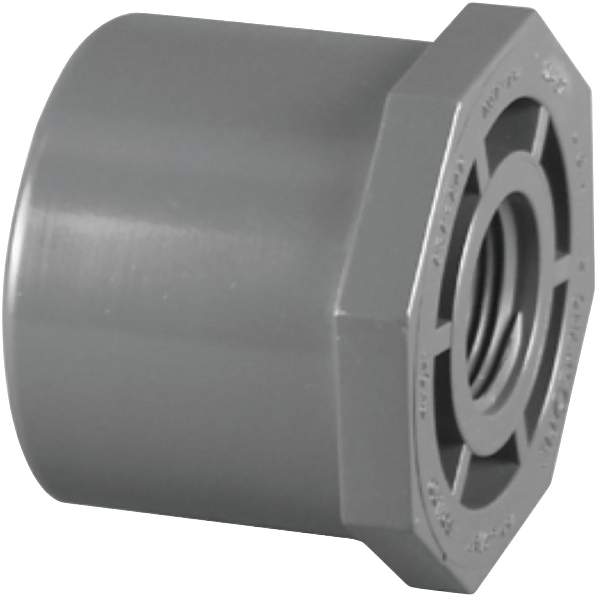 Charlotte Pipe 3/4 In. Spigot x 1/2 In. FIP Schedule 80 Reducing PVC Bushing Image 1