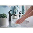 Moen Lindor 1-Handle Lever Centerset Bathroom Faucet, Matte Black Image 4