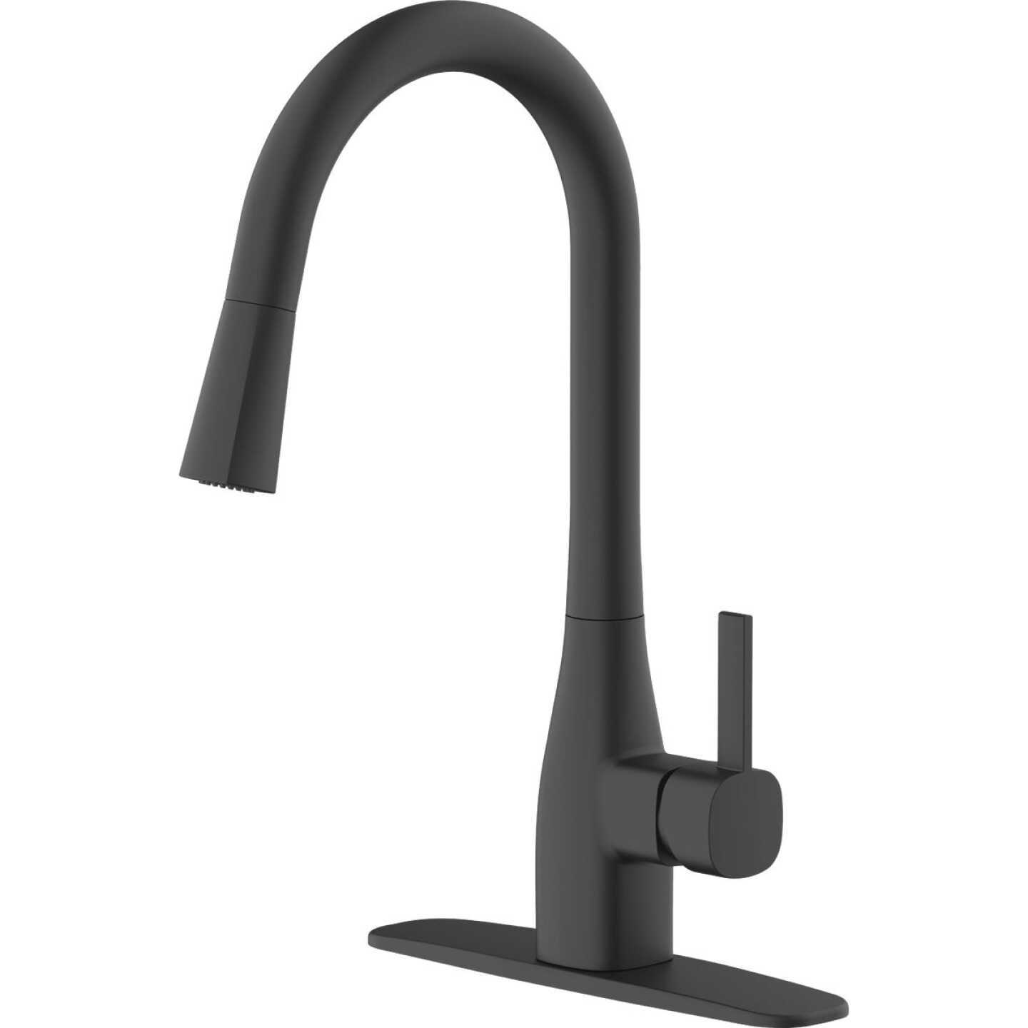Home Impressions 1-Handle Pull-Down Kitchen Faucet, Matte Black Image 1