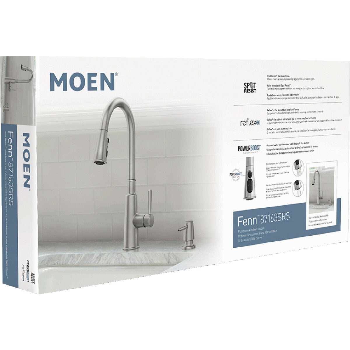 Moen Fenn 1-Handle Pull-Down Kitchen Faucet, Stainless Steel Image 4
