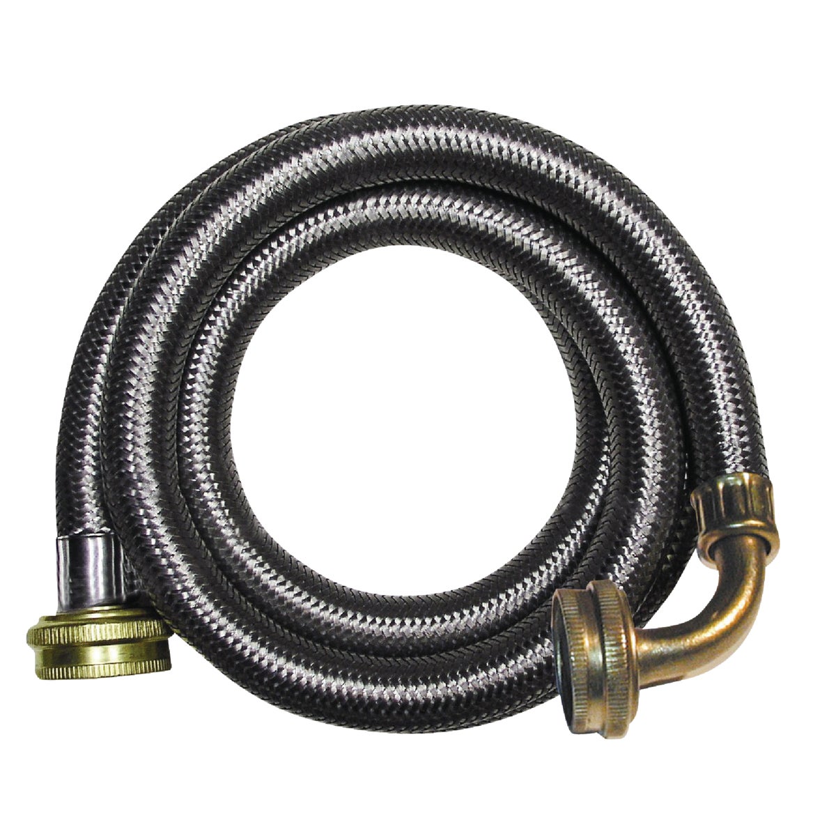 Do it Best 3/4 In. FHT x 3/4 In. FHT x 60 In. Braided Stainless Steel Washing Machine Connector with Elbow