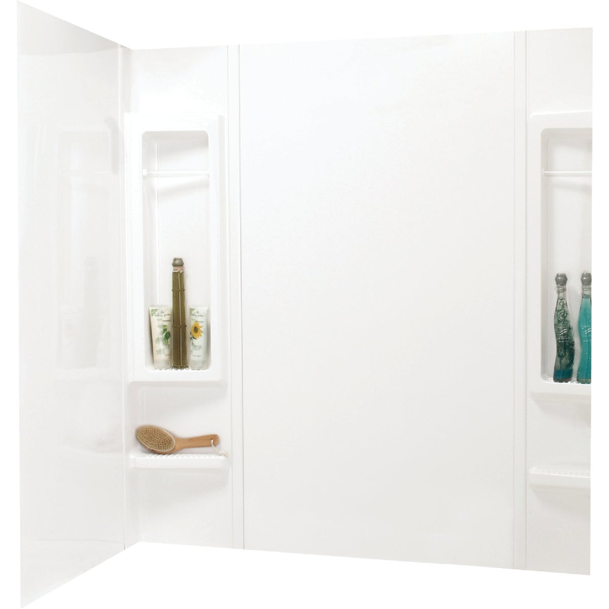 Maax Finesse  61 In. L x 33-1/2 In. W x 59 In. H 5-Piece Glue Up Tub Wall Surround in White Image 3
