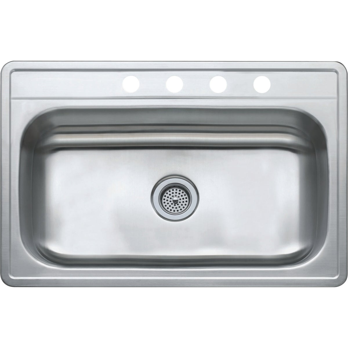 Compass Manufacturing 33 In. x 22 In. x 9.5 In. Single Bowl Top Mount Kitchen Sink