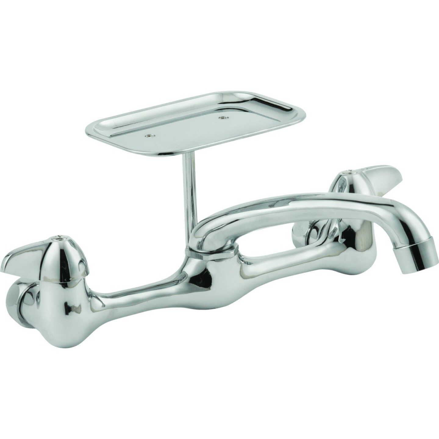 Homepointe 2-Handle Wall Mount Kitchen Faucet, Chrome Image 1