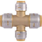 SharkBite 3/4 In. x 3/4 In. x 1/2 In. x 1/2 In. Push-to-Connect Brass Cross Tee Fitting Image 2