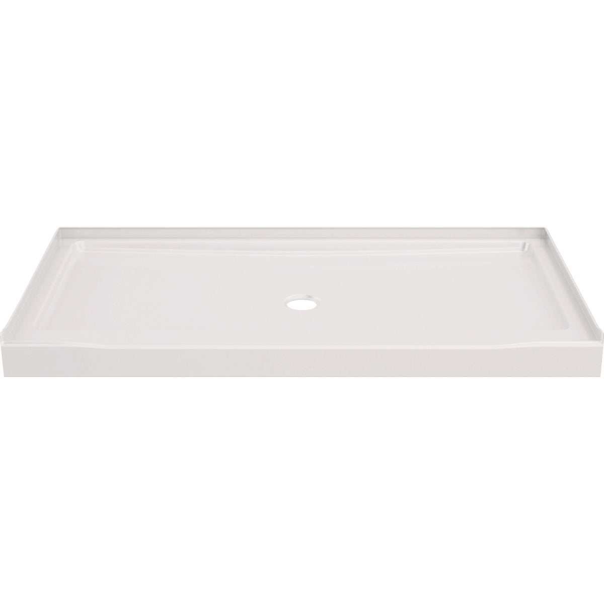 Delta Classic 500 60 In. x 32 In. Center Drain Shower Pan, White