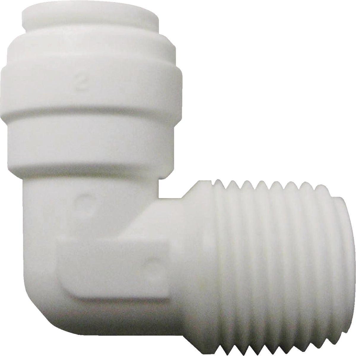 Watts Aqualock 3/8 In. OD x 1/4 In. MNPT 90 Deg. Push-to-Connect Plastic Elbow (1/4 Bend)