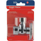 Do it Best 1/2 In. FIP x 1/4 In. OD Chrome-Plated Brass Quarter Turn Angle Valve Image 1