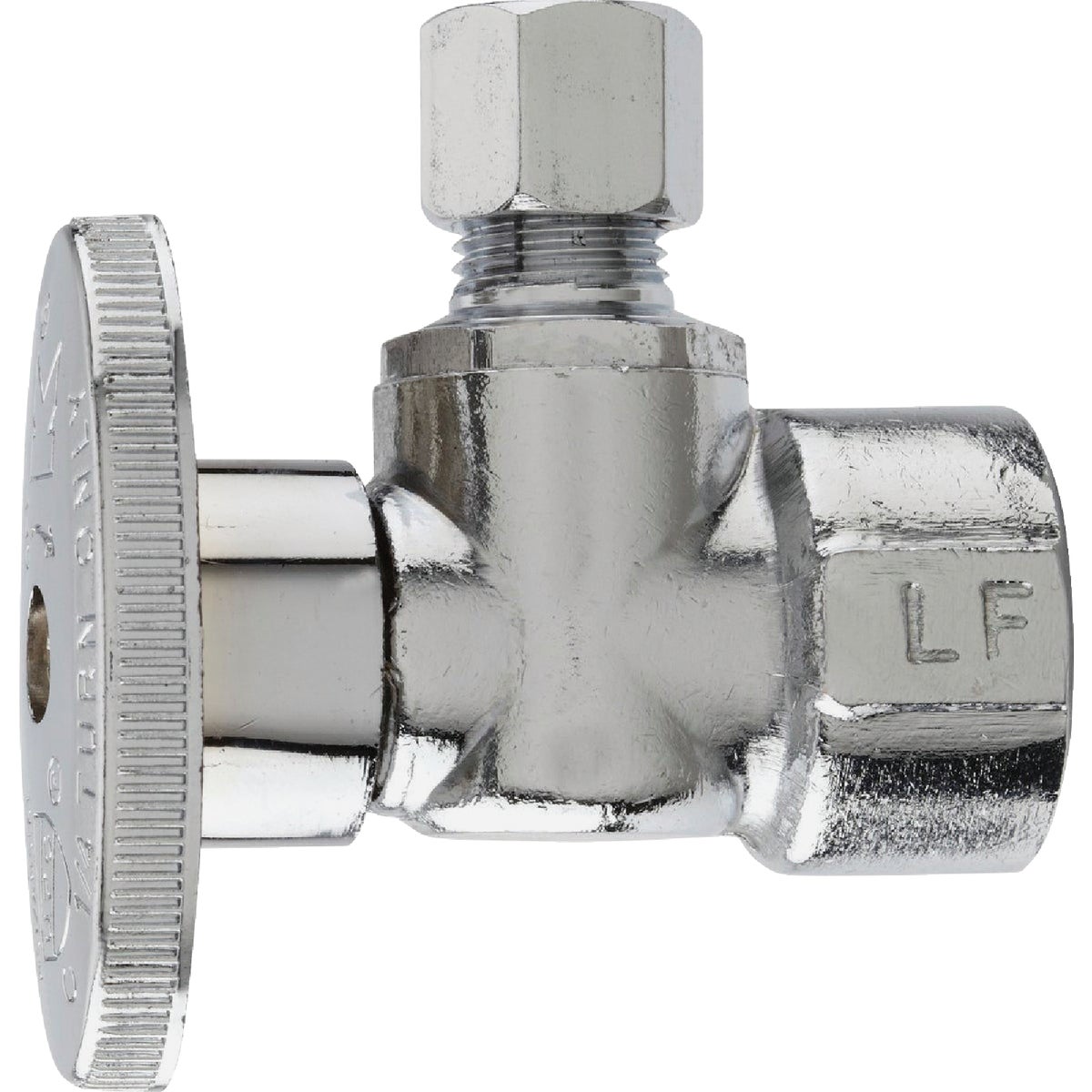Do it Best 1/2 In. FIP x 1/4 In. OD Chrome-Plated Brass Quarter Turn Angle Valve Image 2