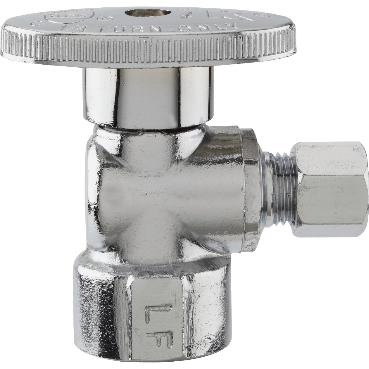 Do it Best 1/2 In. FIP x 1/4 In. OD Chrome-Plated Brass Quarter Turn Angle Valve Image 3