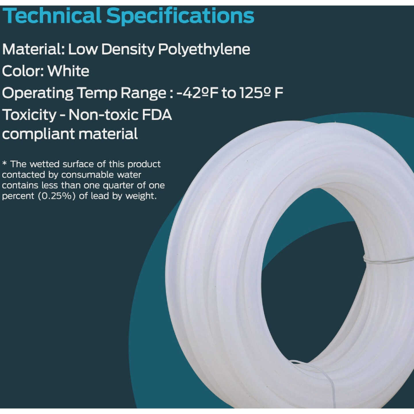 EZ-Flo 3/8 In. ID x 1/2 In. OD x 25 Ft. L. Polyethylene Tubing Image 5
