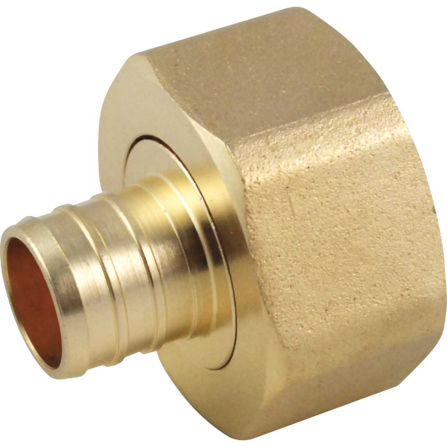 SharkBite 3/4 In. Barb x 1 In. NPSM Brass PEX Swivel Adapter Image 1
