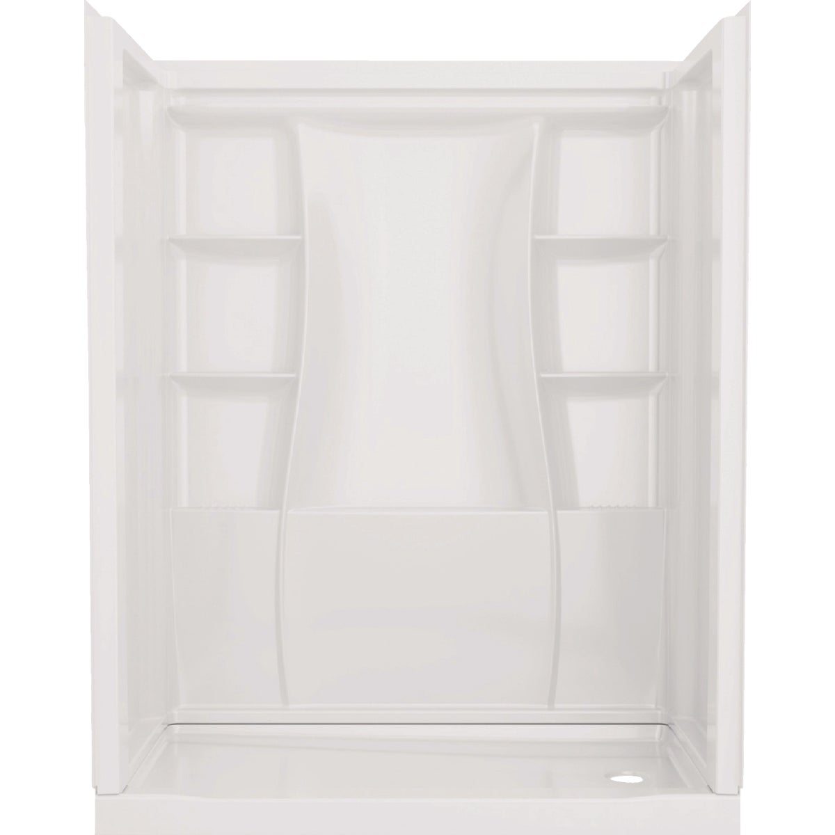 Delta Classic 500 60 In. x 73.25 In. x 32 In. Alcove Shower Wall, White (3-Piece)