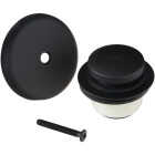 Do it Best Matte Black Tip Toe Bath Drain Trim Kit Image 1