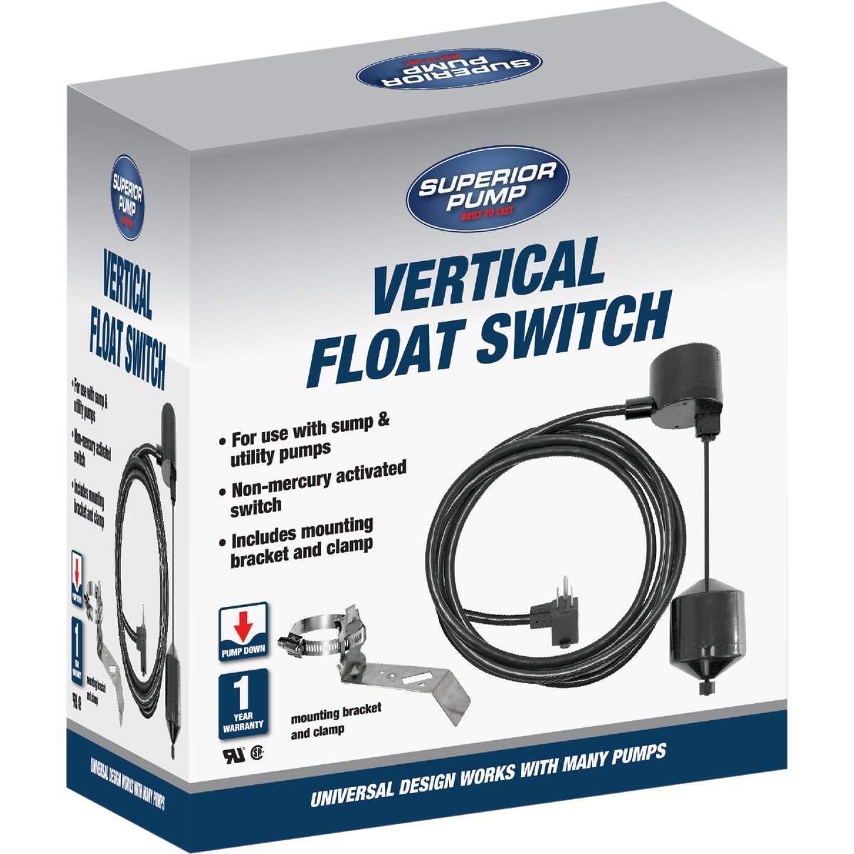 Superior Pump 10 Ft. Vertical Pump Switch w/Tapered Float Ball Image 3