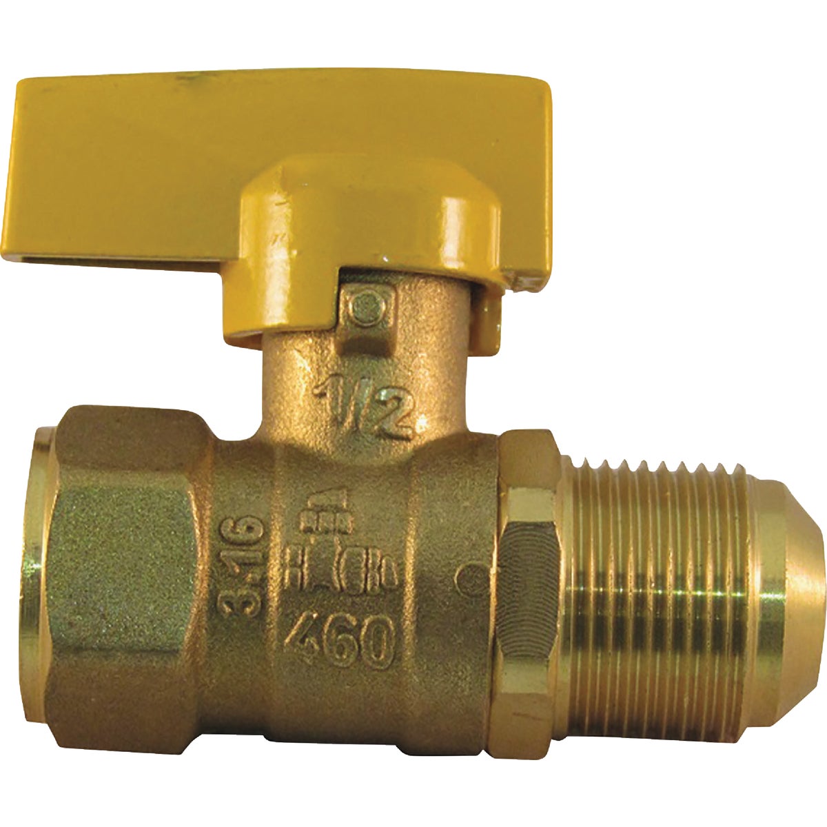Pro-Flex 1/2 In. Flare x 1/2 In. Flare Brass Gas Valve