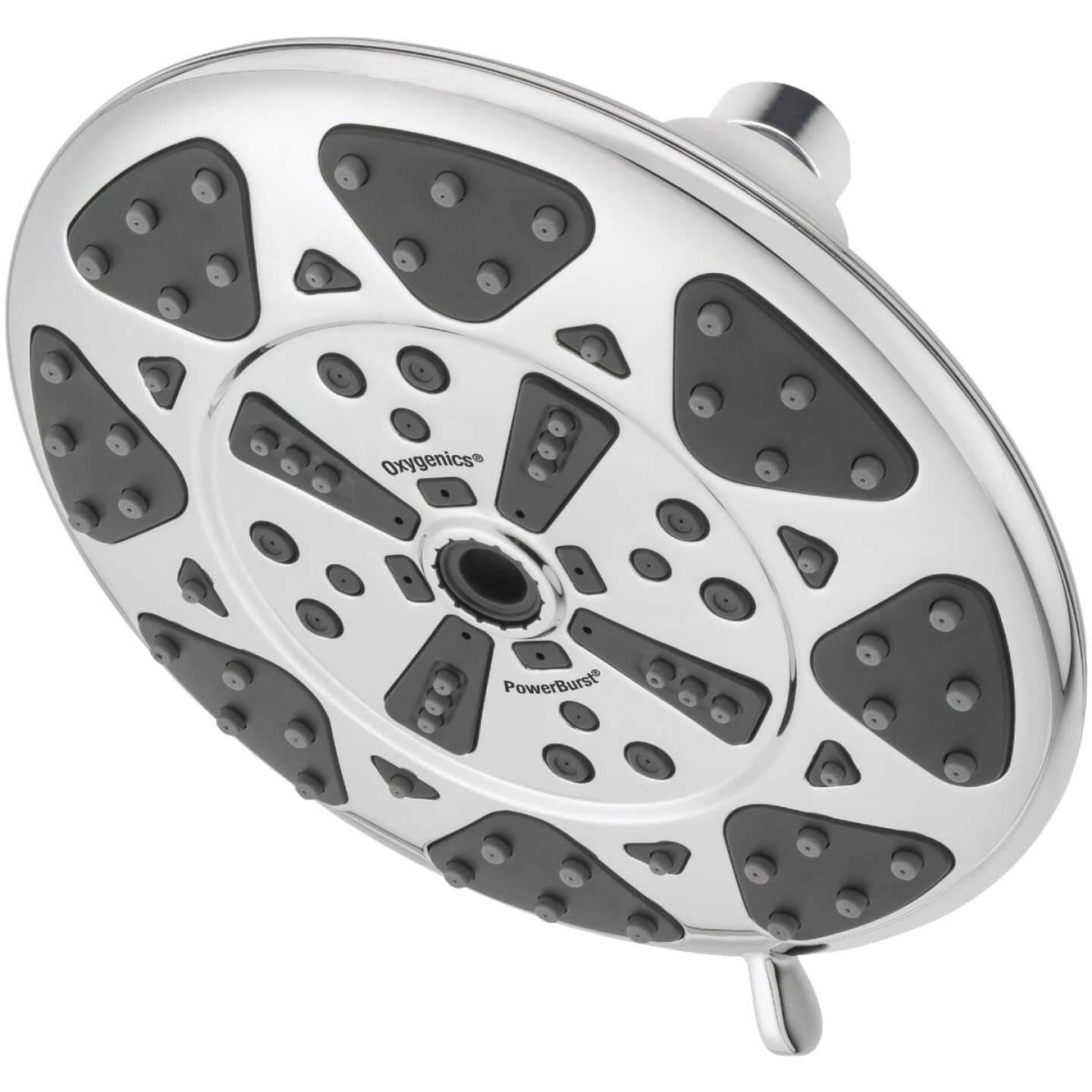 Oxygenics PowerBurst 6-Spray 1.8 GPM Rainshower Fixed Shower Head, Chrome Image 1