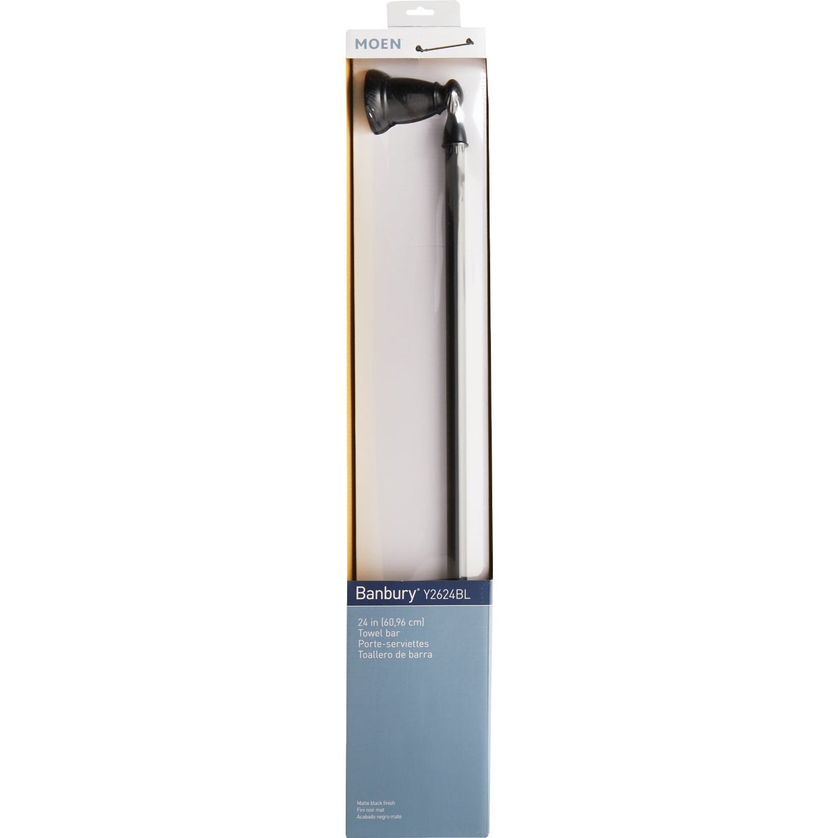 Moen Banbury 24 In. Towel Bar, Matte Black Image 3