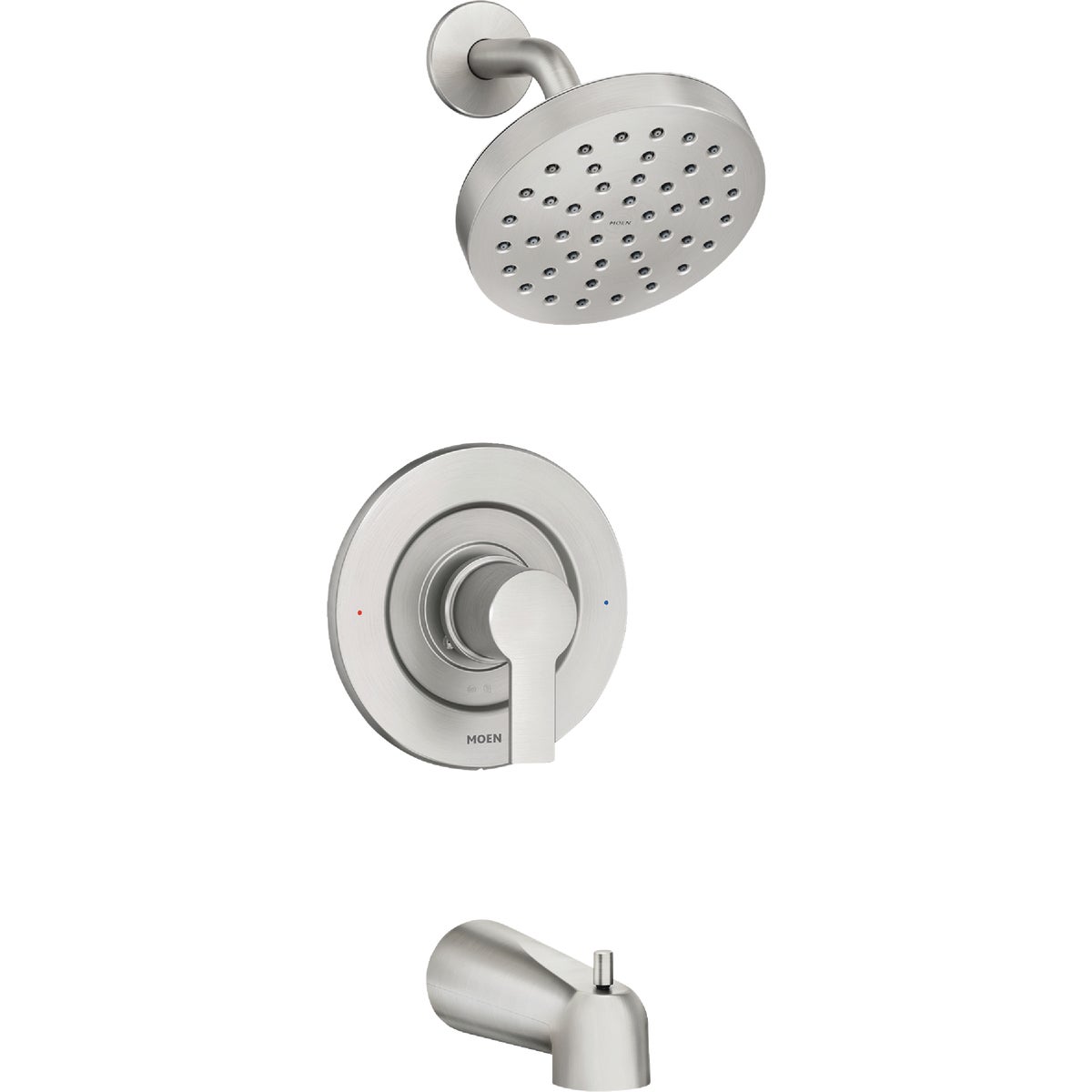 Moen Rinza Posi-Temp 1-Handle Lever Tub & Shower Faucet, Spot Resist Brushed Nickel