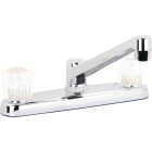 Homepointe Non-Metallic Kitchen Faucet with Dual Acrylic Handles, Chrome Image 1