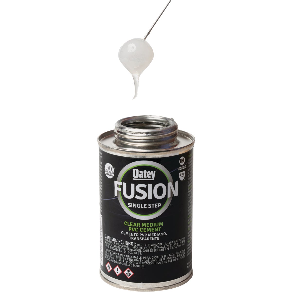 Oatey FUSION 4 Oz. Single-Step Medium Bodied Clear Priming PVC Cement Image 3