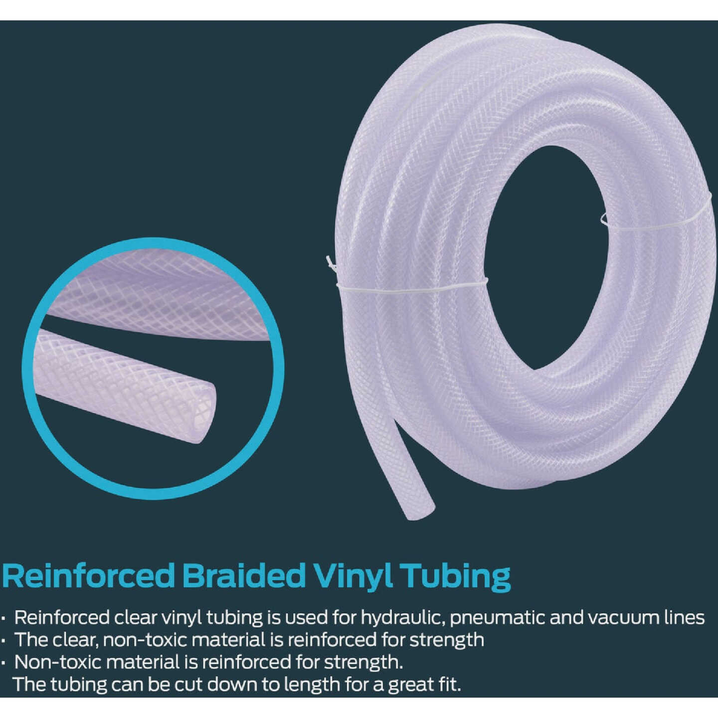 Eastman EZ-Flo 10 Ft. Braided Vinyl Tubing 5/8 In. ID x 7/8 In. OD Image 5