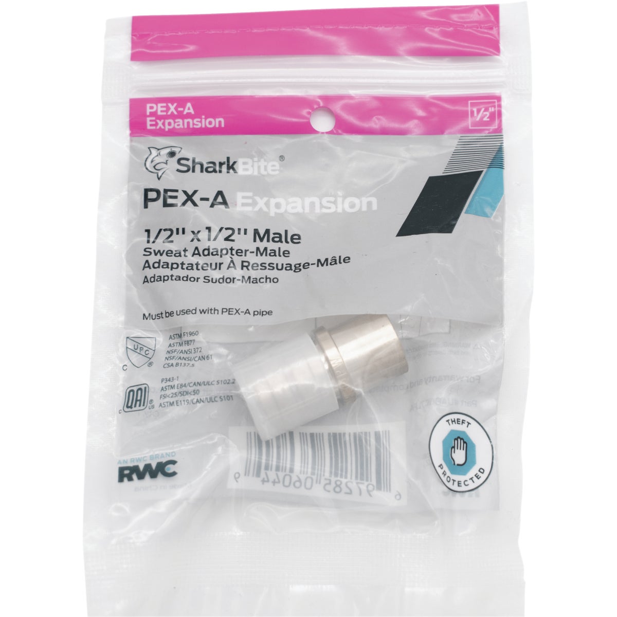 SharkBite PEX-A Brass 1/2 In. x 1/2 In. MSWT Sweat Adapter Image 2