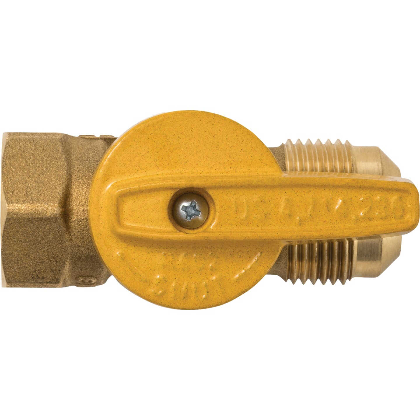 Brass 15/16 In. FL x 1/2 In. FIP Brass Gas Valve Image 3