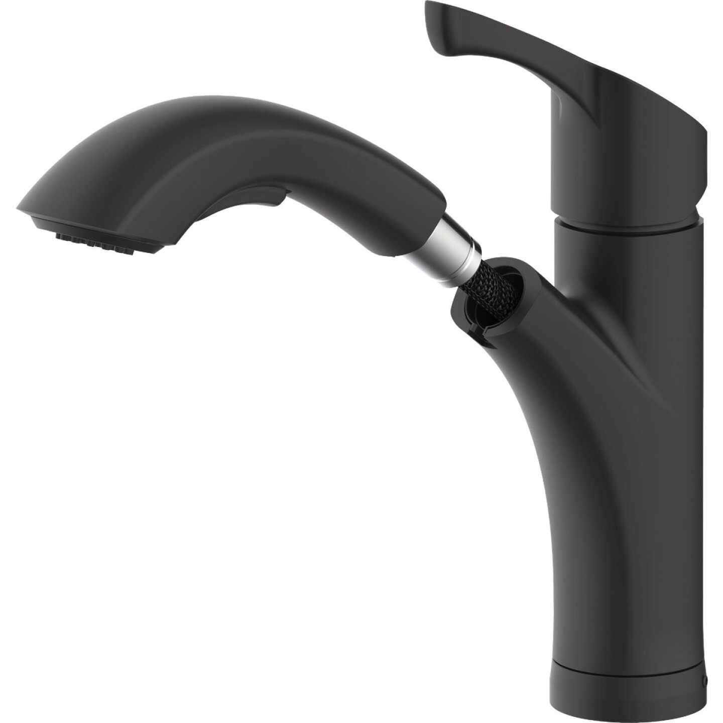 Home Impressions 1-Handle Pull-Out Kitchen Faucet, Matte Black Finish Image 4
