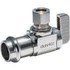 dahl 1/2 In. Female Press x 3/8 In. OD Comp Angle Plated Supply Stop Image 1
