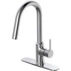 Home Impressions Contemporary Builder 1-Handle Lever Pull-Down Kitchen Faucet, Chrome Image 1