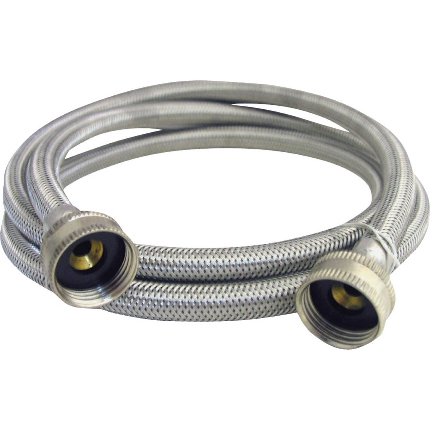 Lasco 3/4 In. x 5 Ft. Stainless Steel Washing Machine Hose Image 1