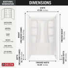 Delta Gloss White Classic 500 Shower Wall Set Image 3