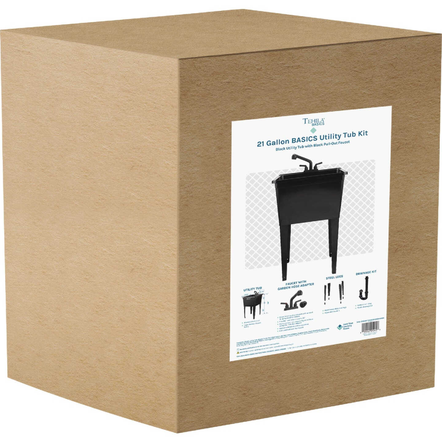 Tehila 21 Gal. Black Utility Sink Image 2