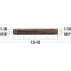 Southland 1 In. x 10 In. Black Steel Schedule 40 Nipple Image 2