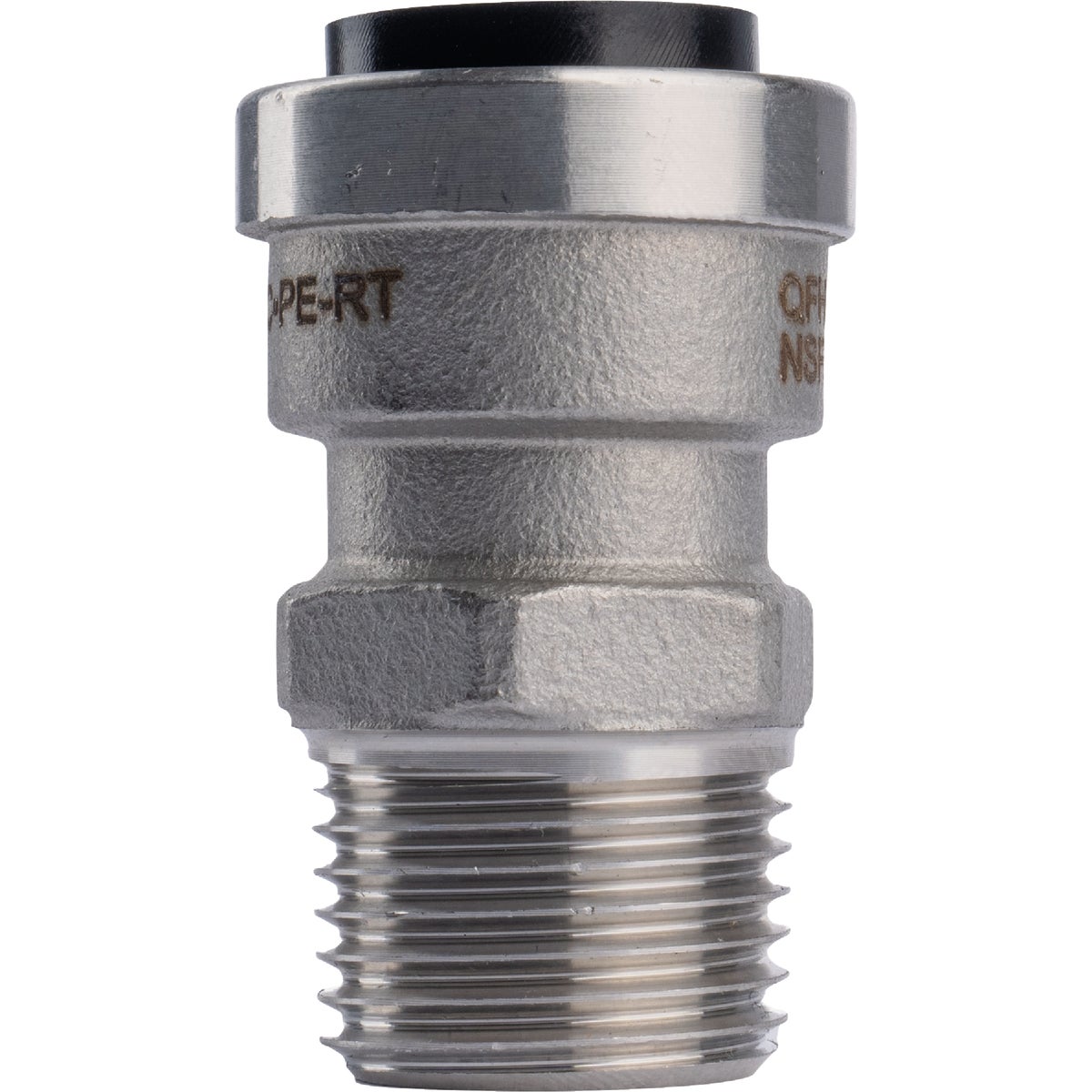 QuickFitting 1/2 In. Push-to-Connect x 1/2 In. MNPT Stainless Steel Straight Male Adapter
