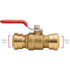 QuickFitting 3/4 In. Push-to-Connect Brass Full Port Ball Valve Image 5