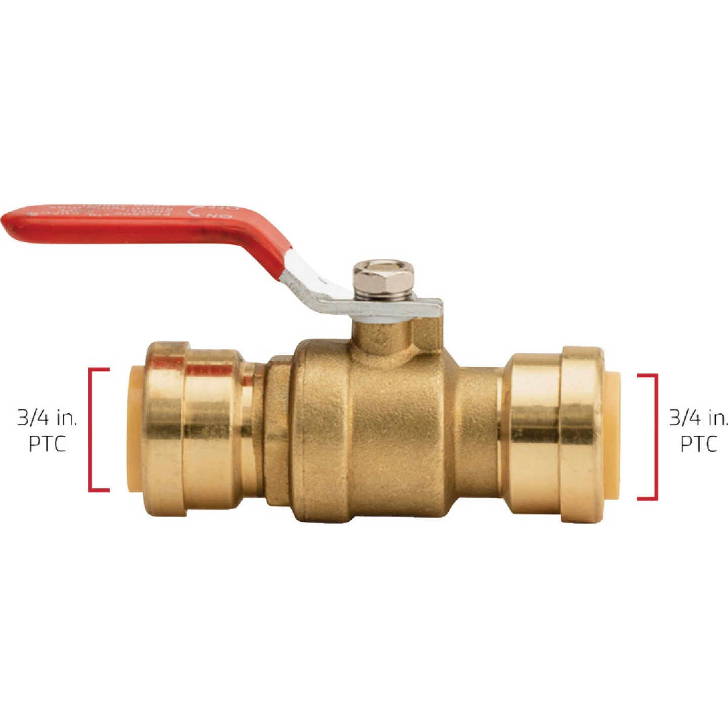 QuickFitting 3/4 In. Push-to-Connect Brass Full Port Ball Valve Image 5
