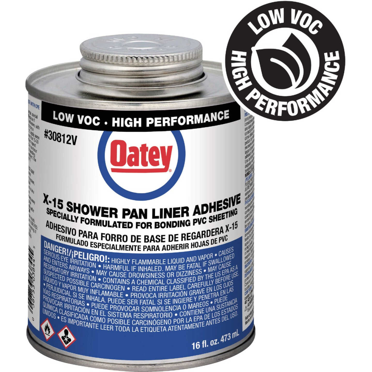 Oatey 16 Oz. Low Voc X-15 Shower Pan Liner Adhesive PVC Cement Image 1