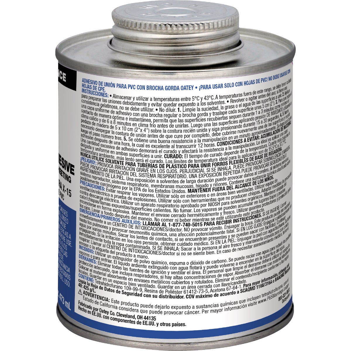 Oatey 16 Oz. Low Voc X-15 Shower Pan Liner Adhesive PVC Cement Image 3