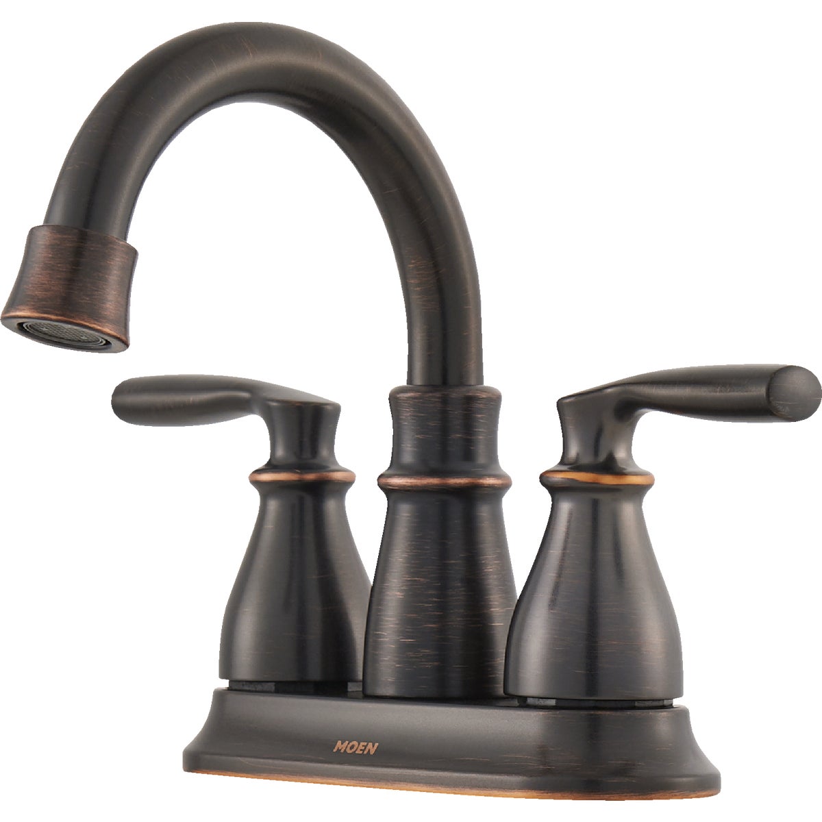 Moen Hilliard 2-Handle Lever Centerset High Arc Bathroom Faucet, Mediterranean Bronze Image 1