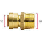 QuickFitting 1/2 In. Push-to-Connect x 3/4 In. MNPT Brass Reducing Male Adapter Image 5