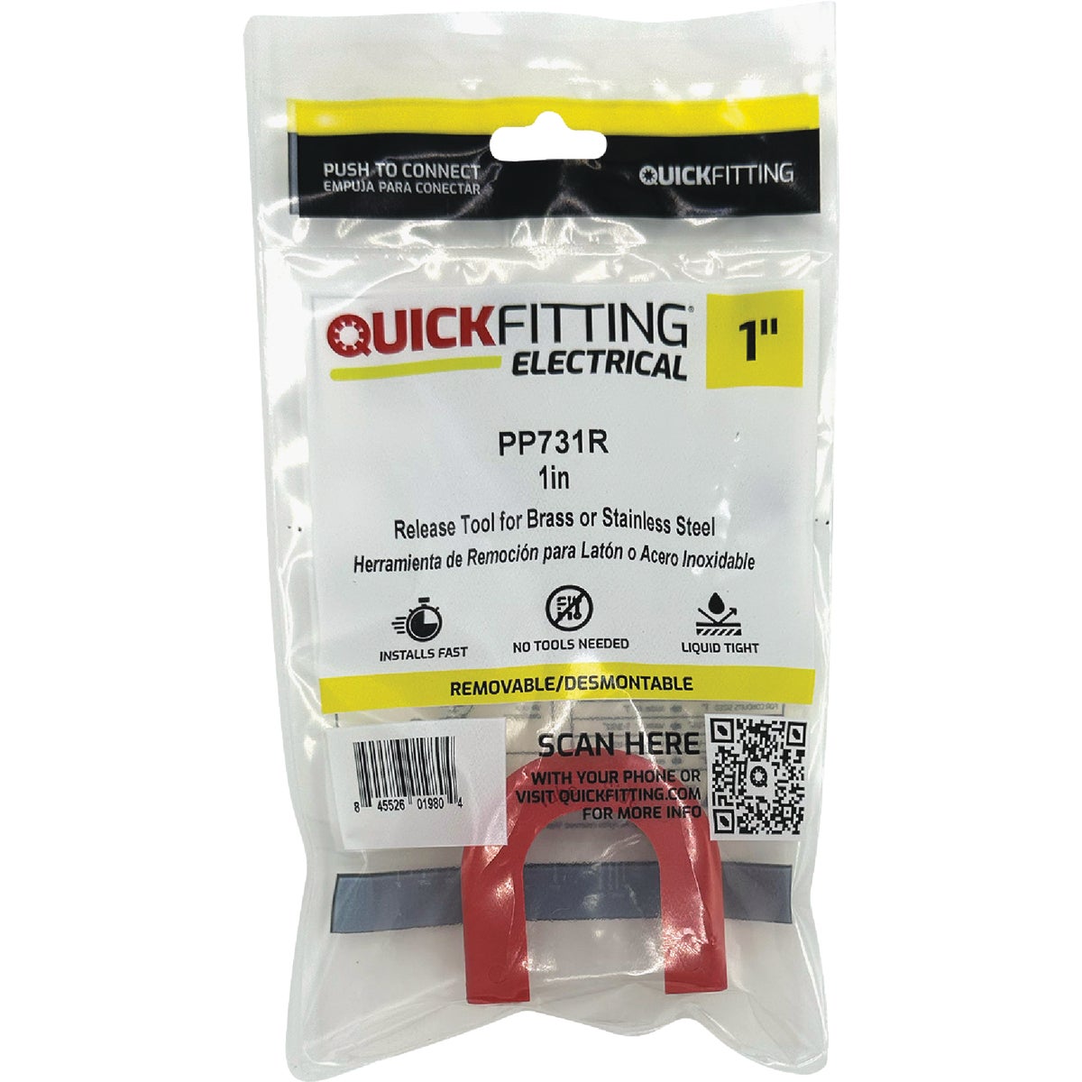 QuickFitting 1 In. Slip Clip Push-to-Connect Patented Disconnect Clip Image 4