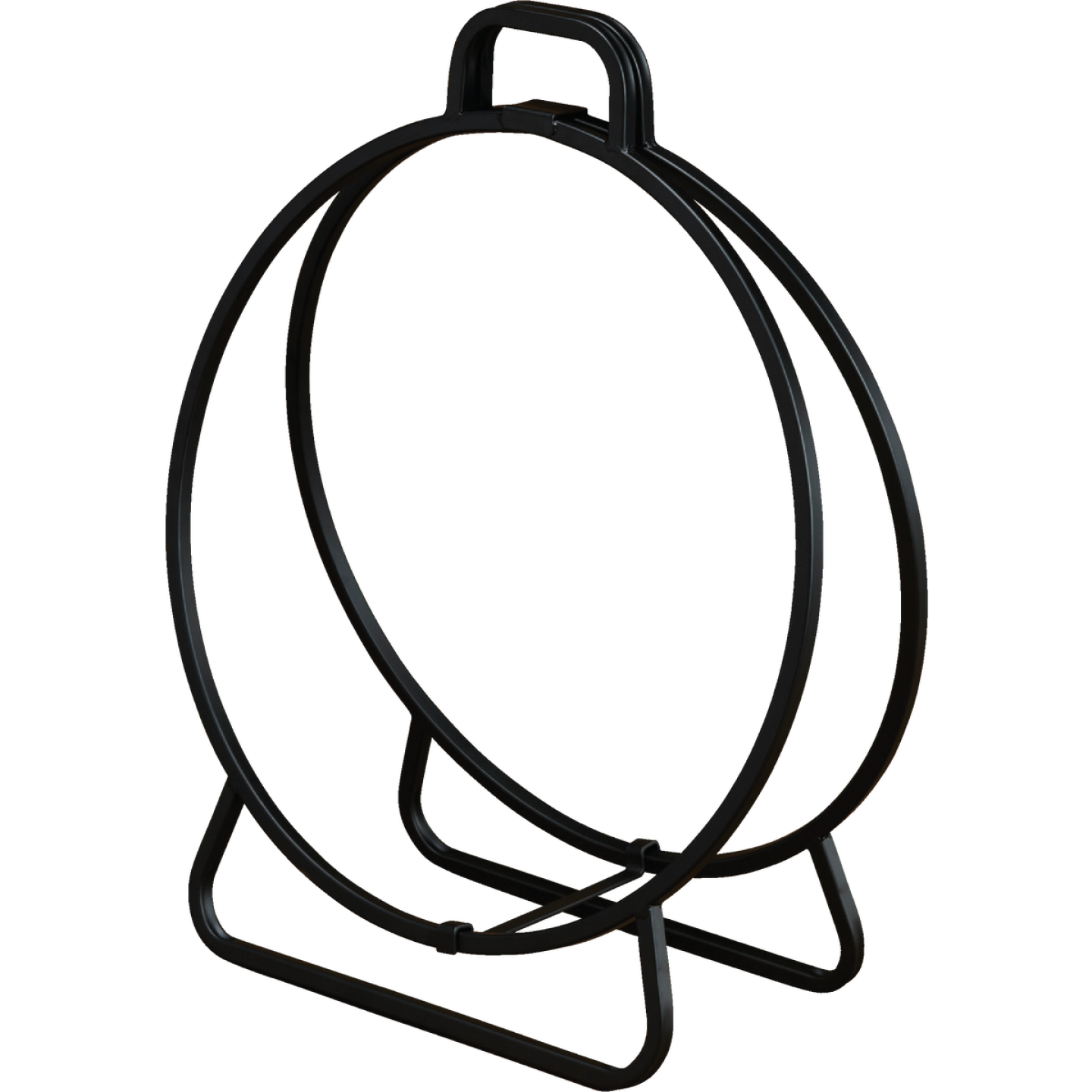 Home Impressions Wrought Iron 20 In. W x 20 In. H Baked-On Black Polyurethane Fireplace Log Holder Image 1