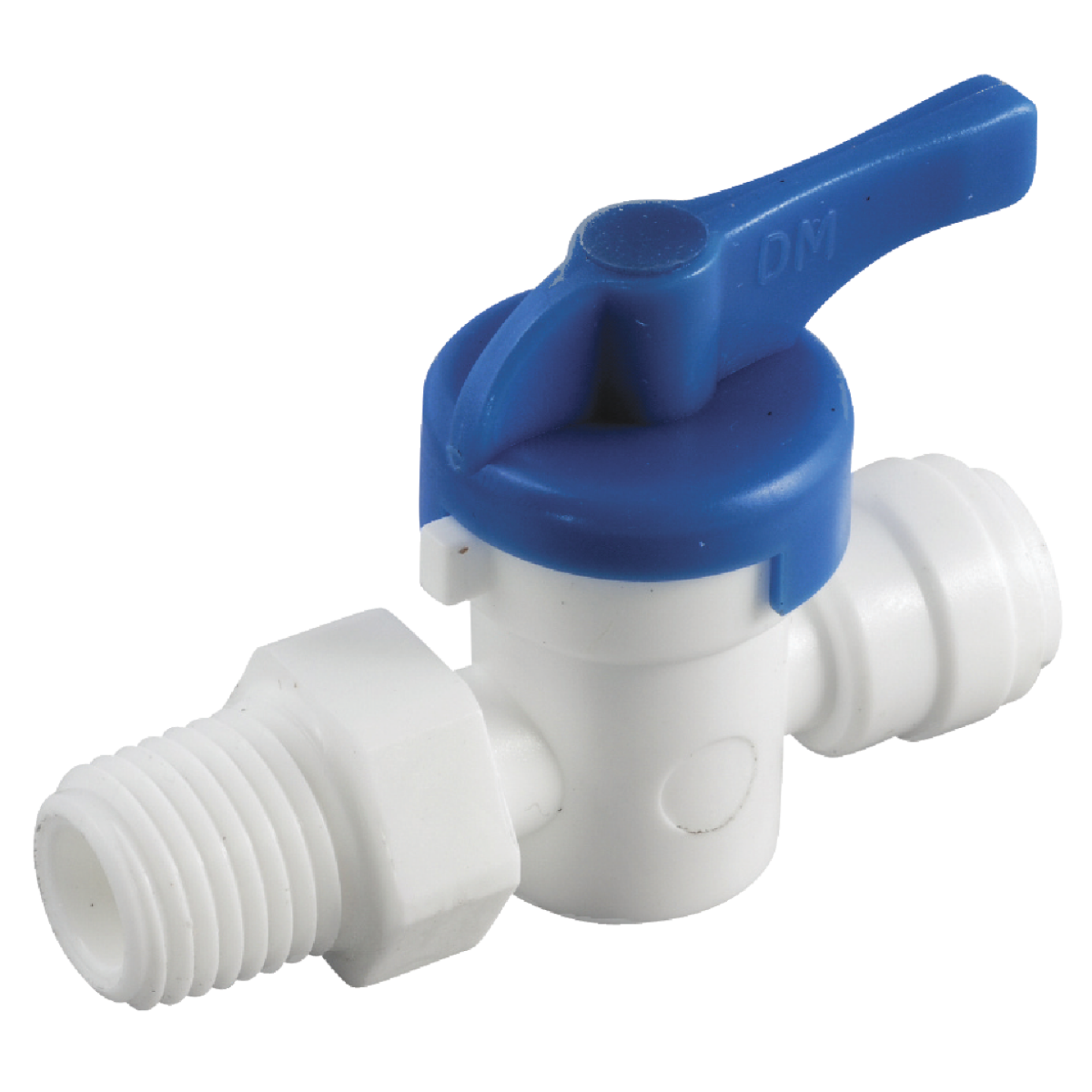 Anderson Metals 3/8 In. x 3/8 In. MIP Plastic Push-In Ball Valve Image 1